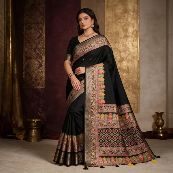 Black_Kasturi_Silk_Traditional_Motif_Saree_For_Women