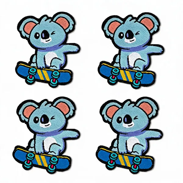 Skating_Koala_Solo_Patch_Pack_Of_4