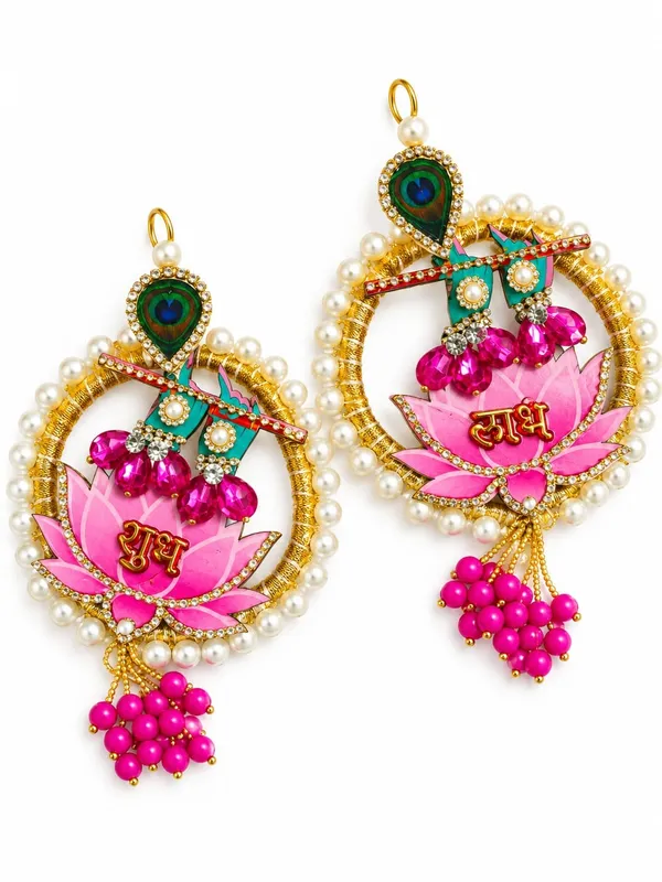 Ethnic_Pink_Lotus_&_Morpankh_Door_Hanging_Set