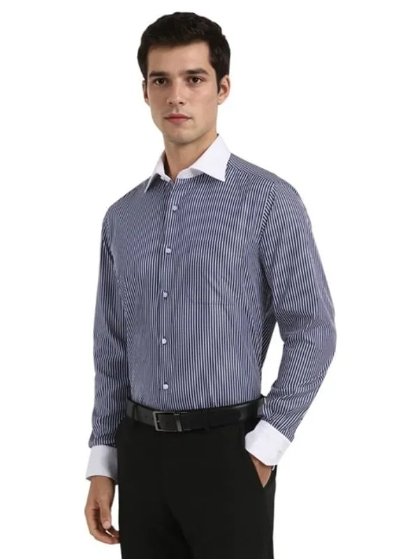Blue_White_Cotton_Regular_Fit_Striped_Shirt_For_Men