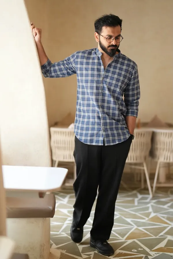 Blue_Checkered_Casual_Shirt_For_Men