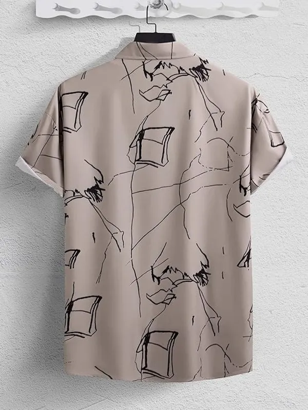 Beige_Cotton_Relaxed_Fit_Printed_Short_Sleeve_Shirt_For_Men