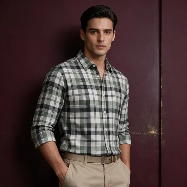 White_And_Green_Cotton_Relaxed_Fit_Printed_Short_Sleeve_Shirt_For_Men_Pack_Of_2