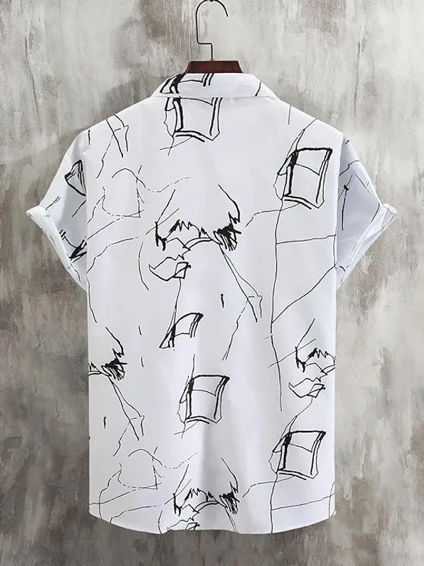 White_Cotton_Relaxed_Fit_Printed_Short_Sleeve_Shirt_For_Men