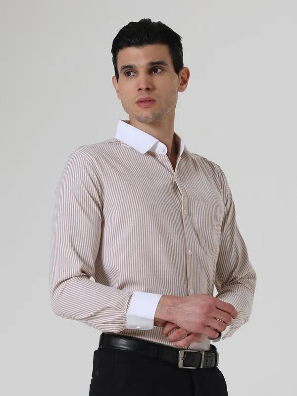 Beige_Cotton_Regular_Fit_Striped_Formal_Shirt_For_Men