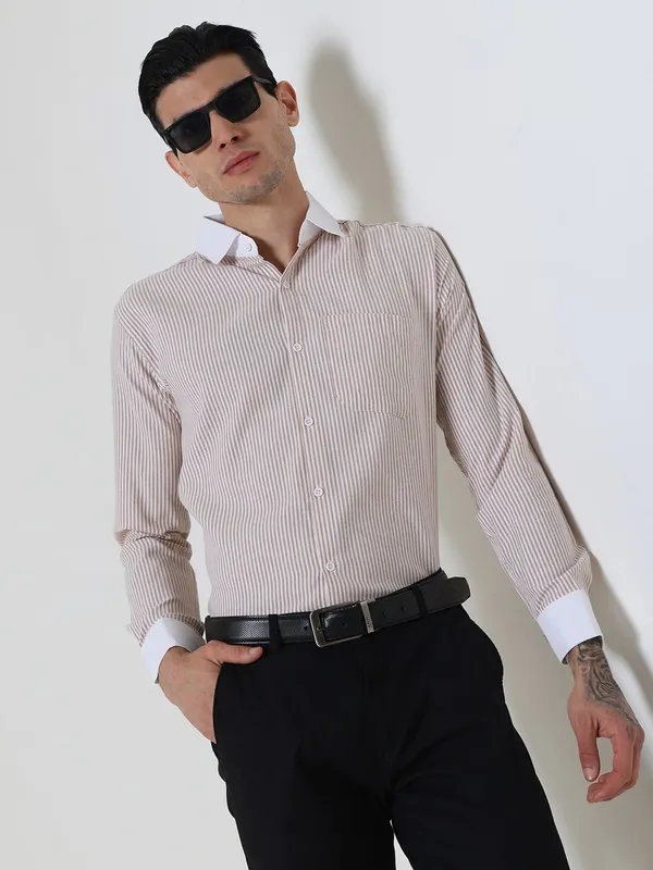 Beige_Cotton_Regular_Fit_Striped_Formal_Shirt_For_Men