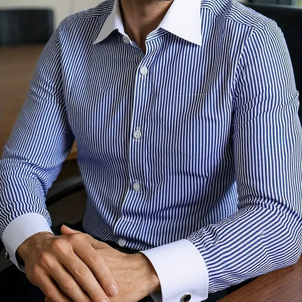 Blue_White_Cotton_Regular_Fit_Striped_Shirt_For_Men
