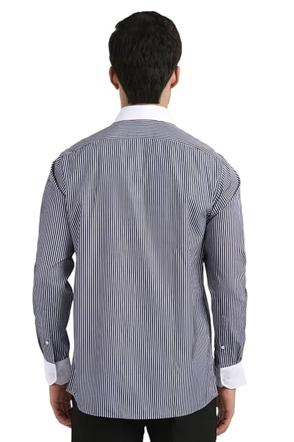 Blue_White_Cotton_Regular_Fit_Striped_Shirt_For_Men