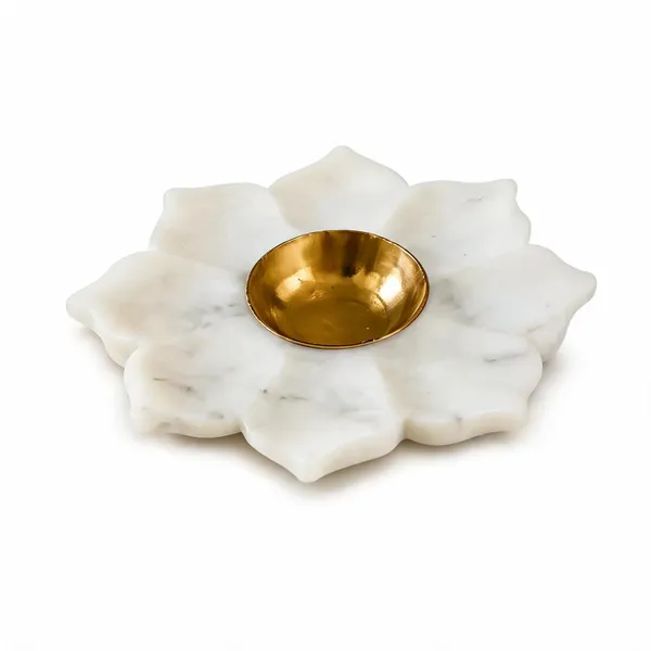 White_Marble_And_Metal_Home_Decor_For_Decorative_Purpose