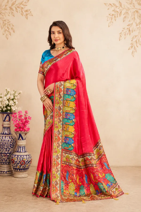 Pink_Satin_Silk_Saree