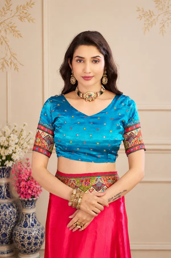 Pink_Satin_Silk_Saree