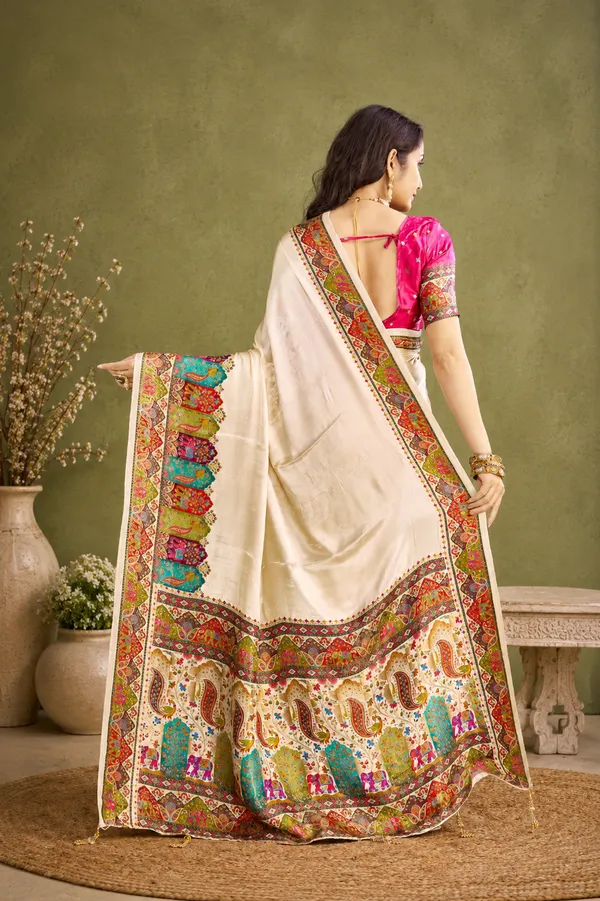 Elegant_Ivory_Satin_Silk_Saree