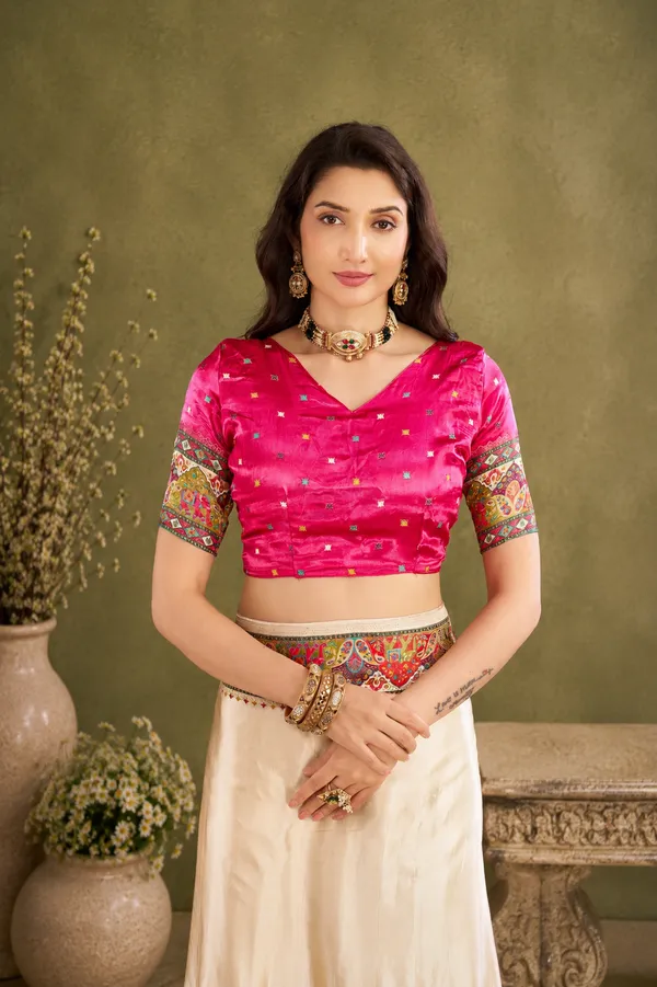 Elegant_Ivory_Satin_Silk_Saree