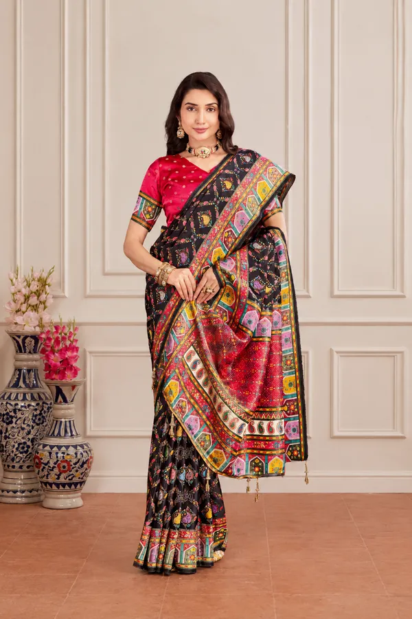 Black_Satin_Silk_Patola_Saree