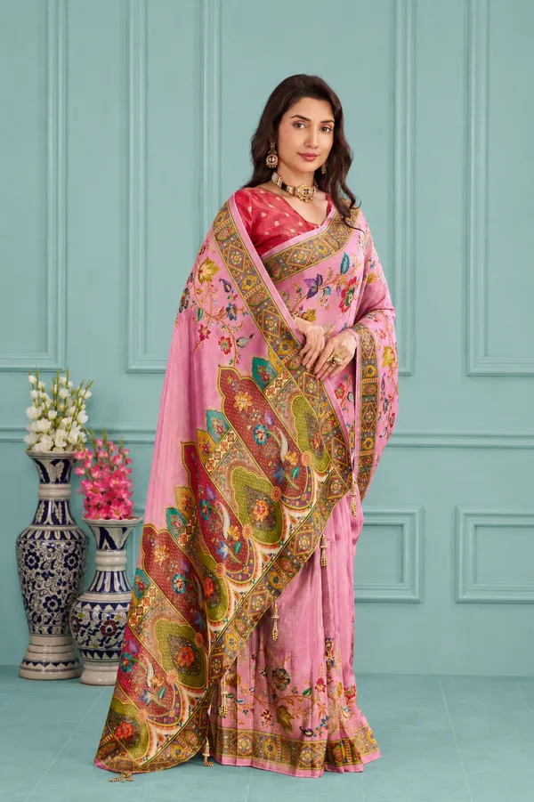 Pink_Viscose_Tissue_Silk_Saree