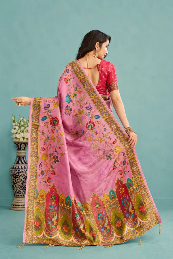 Pink_Viscose_Tissue_Silk_Saree
