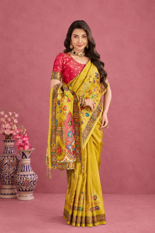 Mustard_Yellow_Viscose_Tissue_Silk_Saree