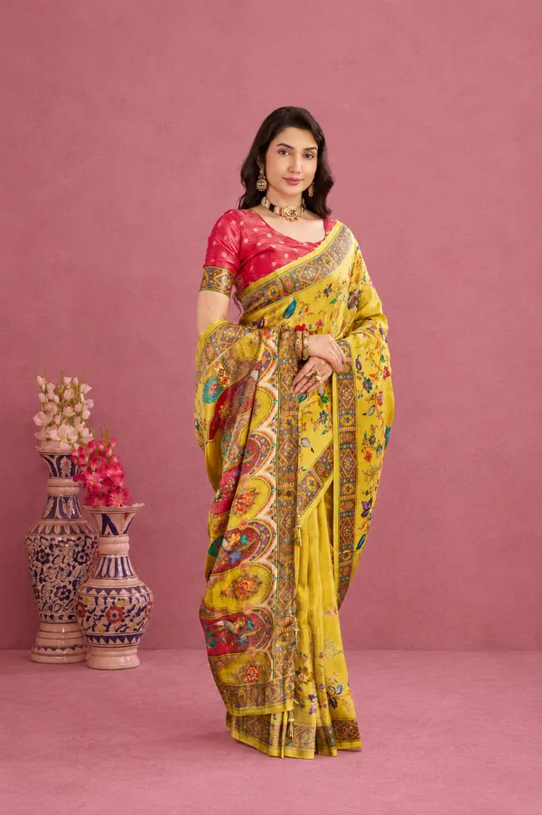 Mustard_Yellow_Viscose_Tissue_Silk_Saree