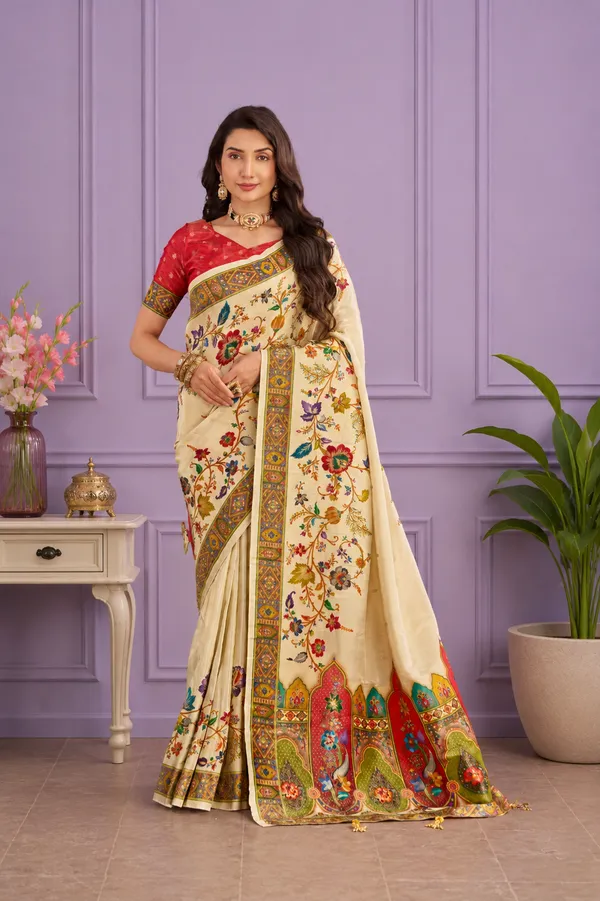 Off_White_Viscose_Tissue_Silk_Saree