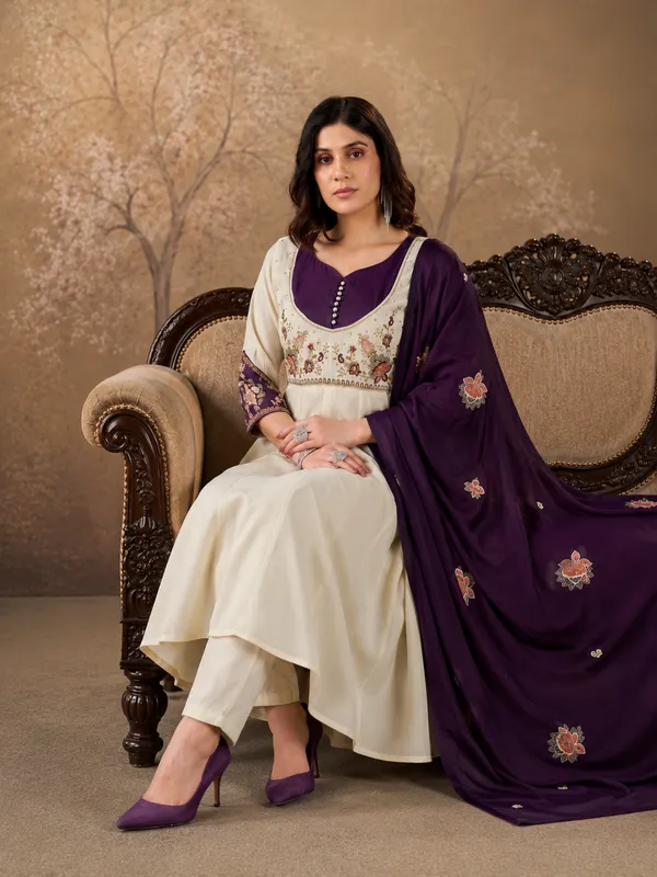 Cream_And_Wine_Roman_Glass_Silk_Embroidered_Anarkali_Set_With_Dupatta