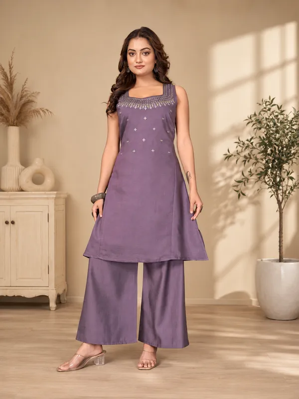 Dusty_Violet_Vetican_Silk_Flared_Palazzo_Suit_Set