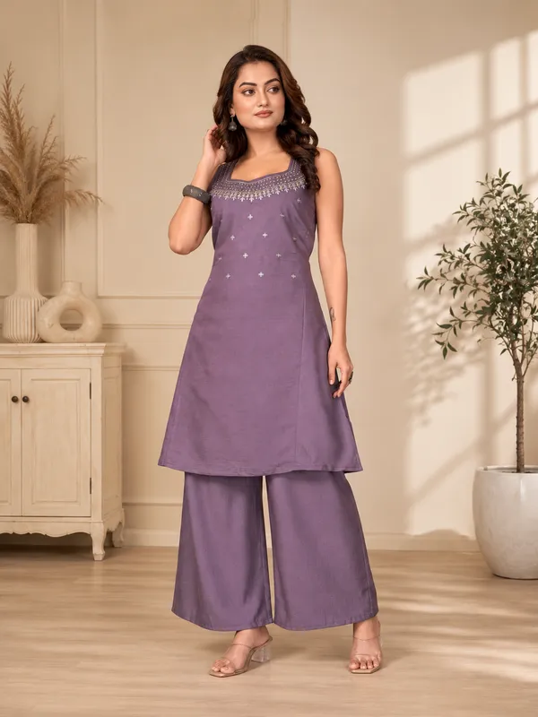 Dusty_Violet_Vetican_Silk_Flared_Palazzo_Suit_Set