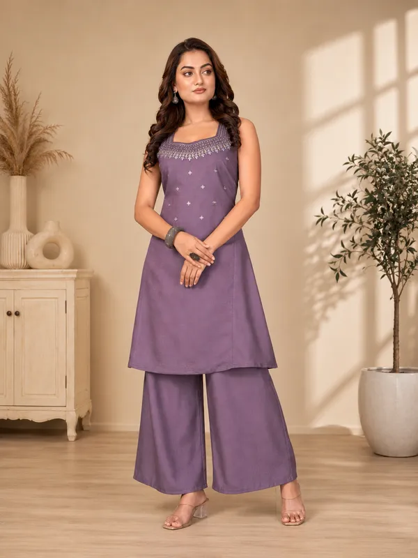 Dusty_Violet_Vetican_Silk_Flared_Palazzo_Suit_Set