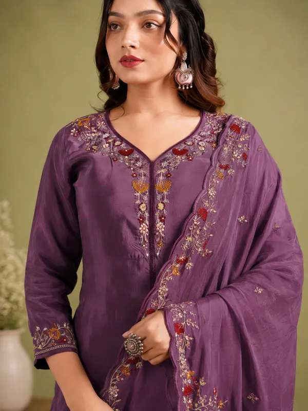 Regal_Purple_Pure_Natural_Crepe_Palazzo_Suit_Set