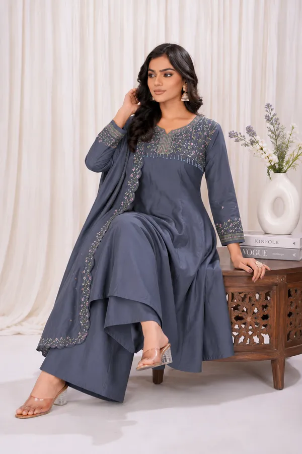 Steel_Blue_Roman_Silk_Embroidered_Anarkali_Suit_Set