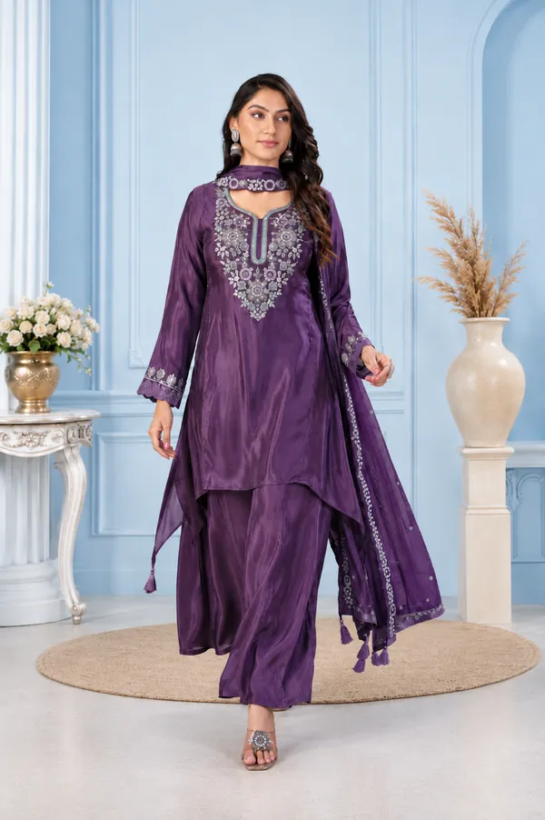 Deep_Purple_Pure_Natural_Crepe_Sharara_Suit_Set