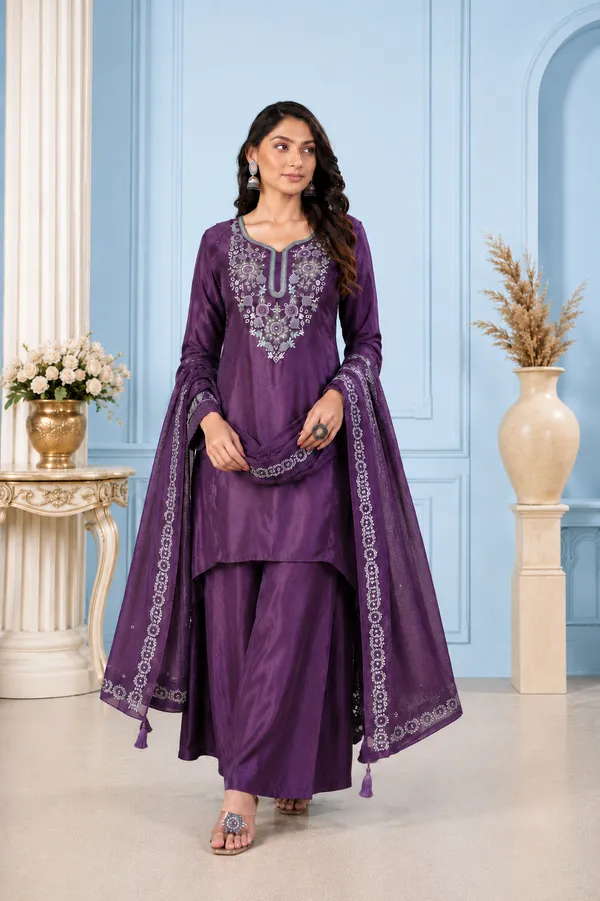 Deep_Purple_Pure_Natural_Crepe_Sharara_Suit_Set