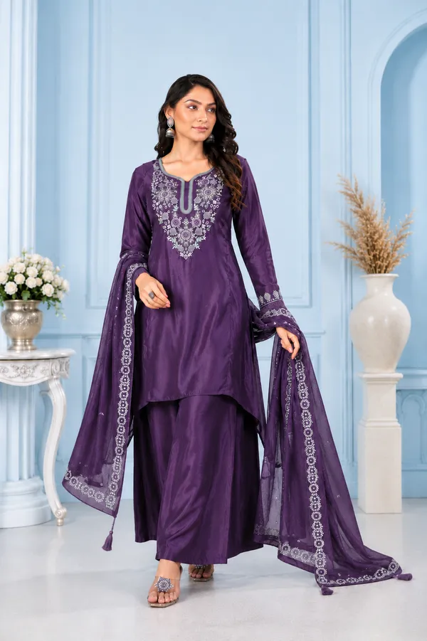 Deep_Purple_Pure_Natural_Crepe_Sharara_Suit_Set