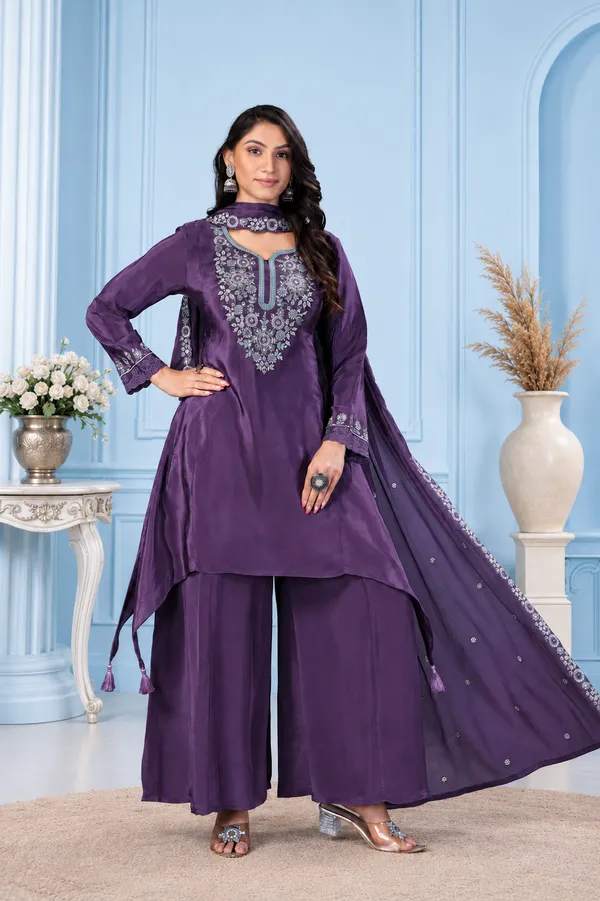 Deep_Purple_Pure_Natural_Crepe_Sharara_Suit_Set