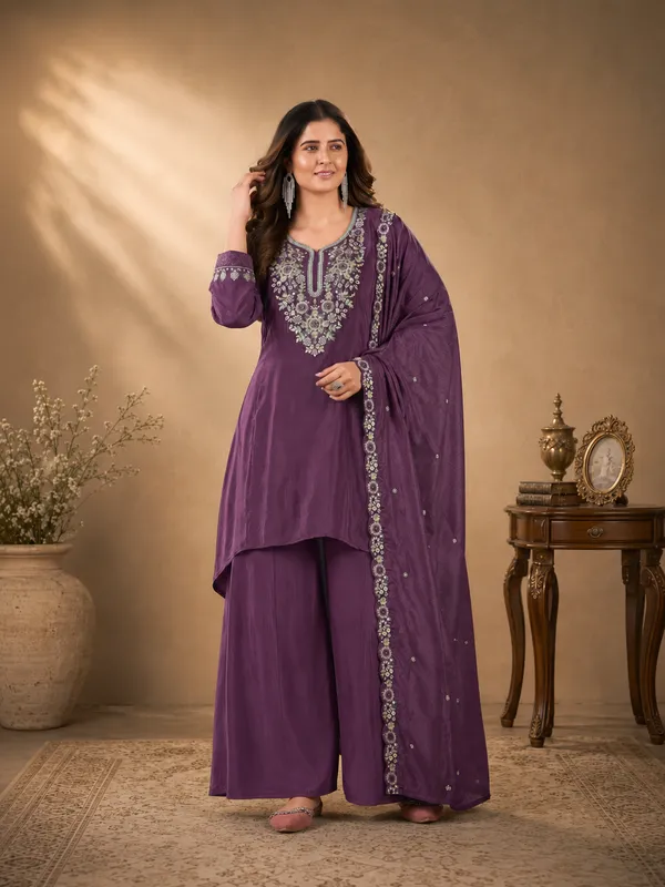 Grape_Purple_Pure_Natural_Crepe_Sharara_Suit_Set