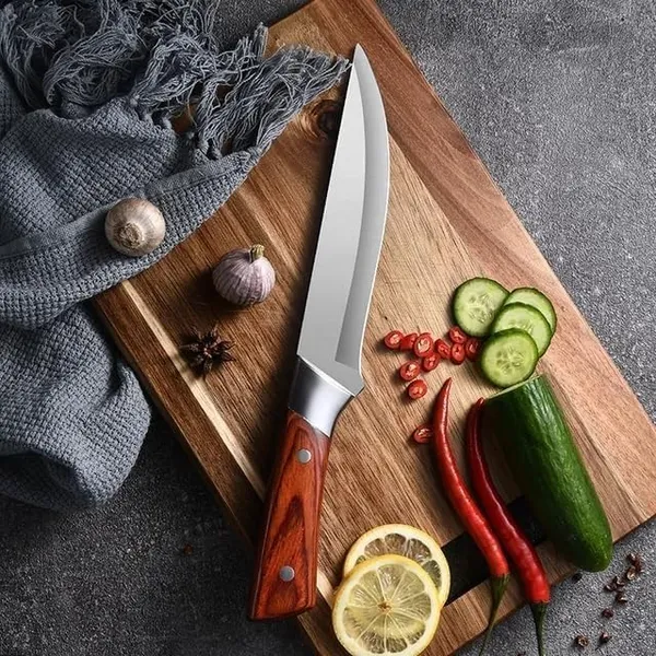 Chef_Kitchen_Knife_8_Inch_Stainless_Steel_Sharp_Cutting_Knife_with_Wooden_Handle,_Multipurpose_Cooking_Knife_for_Meat,_Vegetables,_Fruits_&_Daily_Kitchen_Use
