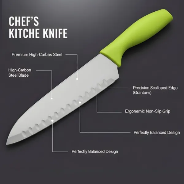 Premium_Stainless_Steel_Vegetable_&_Kitchen_Knife_with_Ergonomic_Green_Handle_�_Sharp_Scalloped_Blade_for_Effortless_Cutting