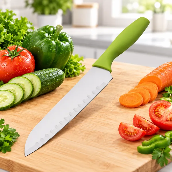 Premium_Stainless_Steel_Vegetable_&_Kitchen_Knife_with_Ergonomic_Green_Handle_�_Sharp_Scalloped_Blade_for_Effortless_Cutting