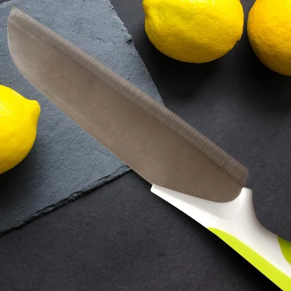 Professional_Chef_Knife_with_Ergonomic_Green_&_White_Handle_�_Wide_Sharp_Kitchen_Blade