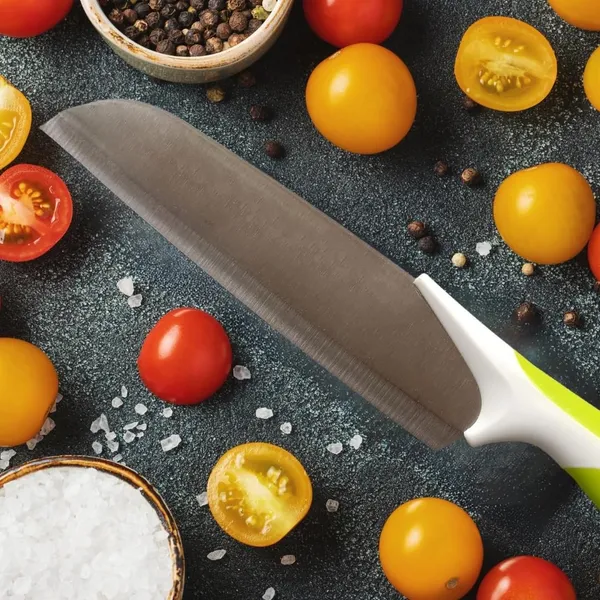 Professional_Chef_Knife_with_Ergonomic_Green_&_White_Handle_�_Wide_Sharp_Kitchen_Blade