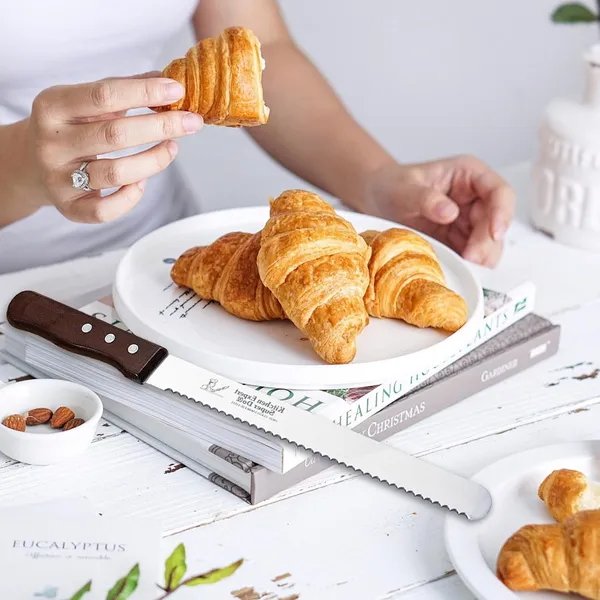 Stainless_Steel_Bread_Knife_with_Serrated_Blade,_Ergonomic_Wooden_Handle_&_Precision_Cutting_Edge_for_Bread,_Croissants,_Cakes_and_Pastries