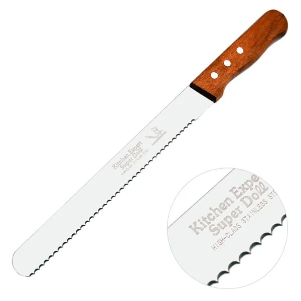 Stainless_Steel_Bread_Knife_with_Serrated_Blade,_Ergonomic_Wooden_Handle_&_Precision_Cutting_Edge_for_Bread,_Croissants,_Cakes_and_Pastries