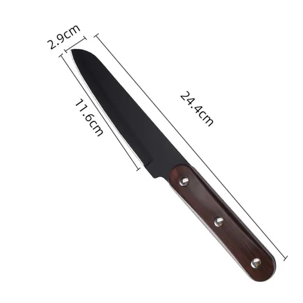 Premium_Black_Kitchen_Knife_with_Wooden_Handle,_Sharp_Stainless_Steel_Blade,_Multipurpose_Vegetable,_Fruit_&_Food_Cutting_Knife_for_Home_Kitchen
