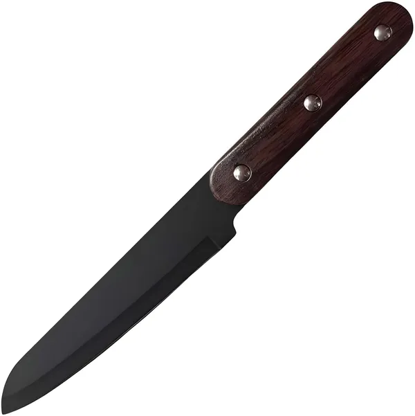 Premium_Black_Kitchen_Knife_with_Wooden_Handle,_Sharp_Stainless_Steel_Blade,_Multipurpose_Vegetable,_Fruit_&_Food_Cutting_Knife_for_Home_Kitchen