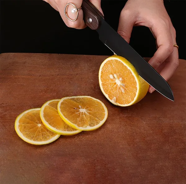 Premium_Black_Kitchen_Knife_with_Wooden_Handle_|_Sharp_Stainless_Steel_Blade_for_Vegetable_Cutting,_Slicing_&_Chopping_|_Multipurpose_Chef_Knife_for_Home_Kitchen
