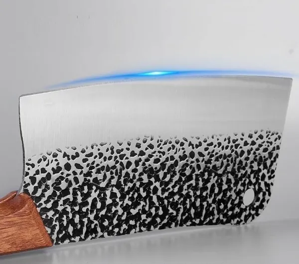 Premium_Chinese_Meat_Cleaver_�_High-Carbon_Kitchen_Chopper_with_Distinctive_Patterned_Blade_&_Ergonomic_Wooden_Handle