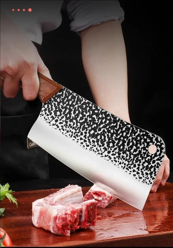 Premium_Chinese_Meat_Cleaver_�_High-Carbon_Kitchen_Chopper_with_Distinctive_Patterned_Blade_&_Ergonomic_Wooden_Handle