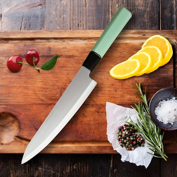 Stainless_Steel_Chef_Knife_with_Ergonomic_Mint_Green_Handle_|_Sharp_Kitchen_Chopping,_Slicing_&_Cutting_Knife_for_Fruits,_Vegetables_&_Meat