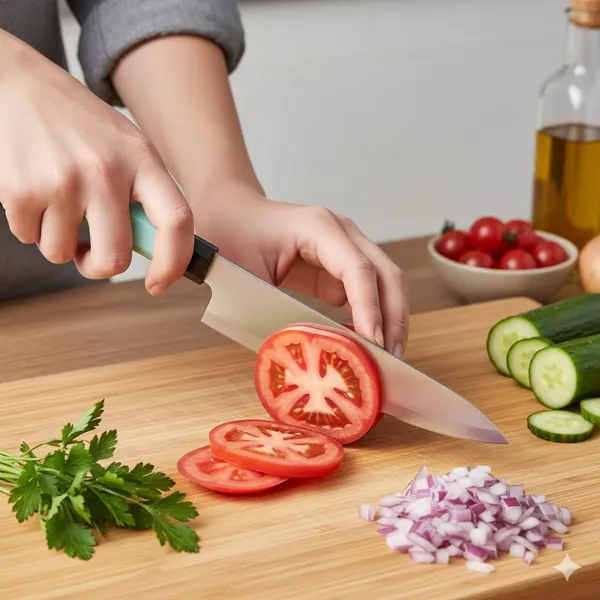 Stainless_Steel_Chef_Knife_with_Ergonomic_Mint_Green_Handle_|_Sharp_Kitchen_Chopping,_Slicing_&_Cutting_Knife_for_Fruits,_Vegetables_&_Meat