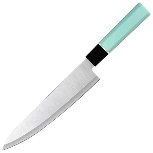 Stainless_Steel_Chef_Knife_with_Ergonomic_Mint_Green_Handle_|_Sharp_Kitchen_Chopping,_Slicing_&_Cutting_Knife_for_Fruits,_Vegetables_&_Meat