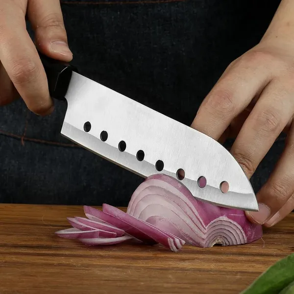 Stainless_Steel_Kitchen_Knife_with_Wooden_Handle,_Multipurpose_Vegetable_Fruit_Cutting_Knife_with_Hollow_Blade_Design_for_Chopping,_Slicing_&_Everyday_Cooking
